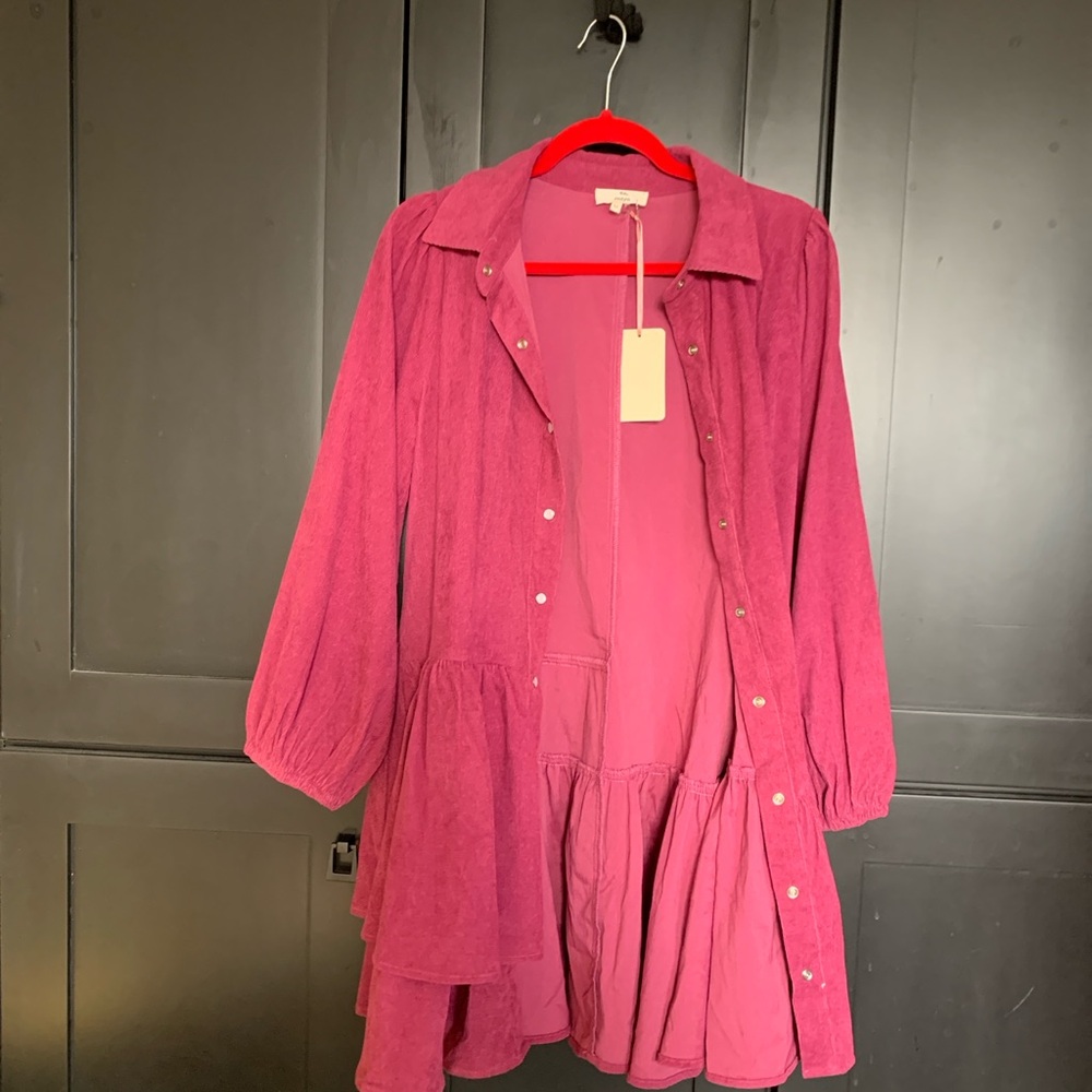Pink Button-Up Dress Size M - Picture 8 of 9